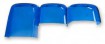 TOPas Farbhaube, blau, klein (Halogen) Länge ca. 185 mm