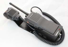 HRT Trägerblech Kenwood TK290-FuG 11b - WeTech WTC 625 - Kenwood Schwarz RAL 9005 matt