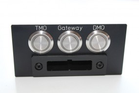 Einbauplatte mit Taster IP 67 für TMO / Gateway / DMO und BSI Kartenleser Ausschnitt