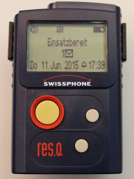 Swissphone RES.Q-G V mit Ladegerät und Ledertasche